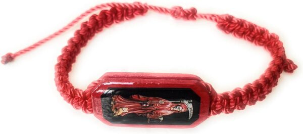 Chavarrieta Red Thread Bracelet Pulsera Roja de hilo de la Santa Muerte, Black - Image 5