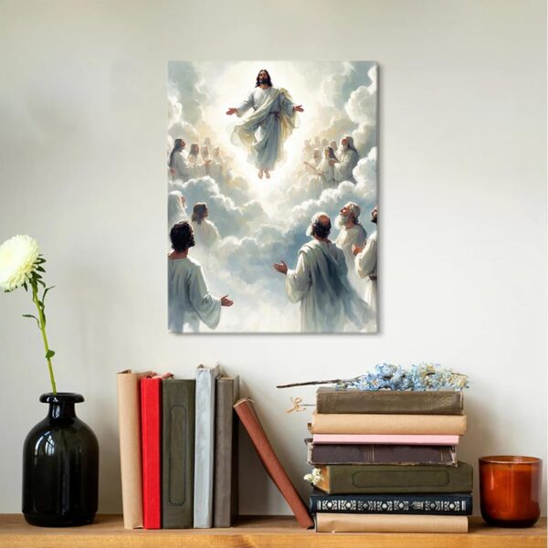 Advent Divine Mercy Jesus Savior Wall Art - Scripture Christian Home Decor with Matthew 1:23 Painting Catholic Prayer Corner Display Canvas Poster - Image 8
