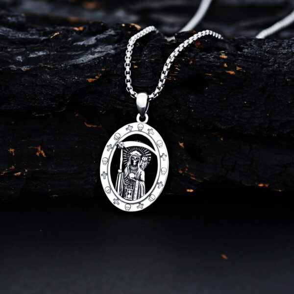 PELOVNY Hockey Aztec Lion Cross Necklace for Men 925 Sterling Silver Pendant Jewelry Gifts for Father Husband Brother - Image 2
