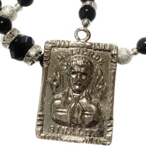 Chavarrieta Jesus Malverde’s rosary necklace. Rosario de la Jesus Malverde. Y style necklace