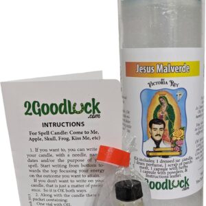 Jesus Malverde Dressed Candle Kit - Veladora Kit Jesus Malverde