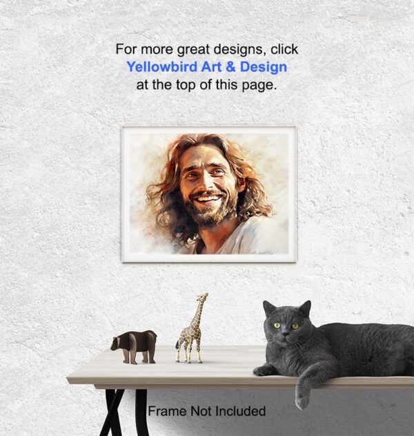 Jesus Christ Wall Decor Art - Christian Gifts for Women, Men - Inspirational Wall Decor - Religious Wall Art & Decor - spiritual Decor - Christianity God Wall Art - Jesus Poster - Jesus Wall Decor - Image 6
