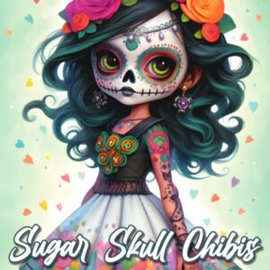 Sugar Skull Chibis Coloring Book: A Sugar Skull Adult Coloring Book Featuring Super Cute Chibi Portraits