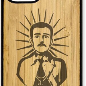 Natural Wood Case Compatible with iPhone, Malverde, Personalized Engraving Included (Bamboo)