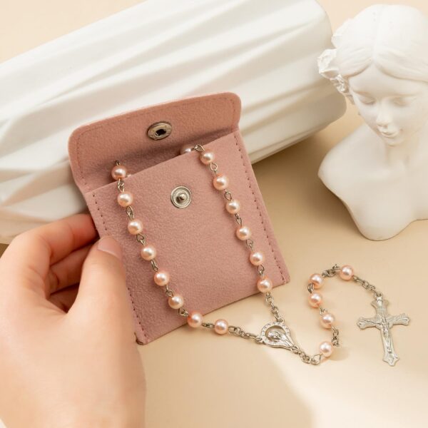 Rosary Beads Catholic for Women - Rosary Necklace Artificial Pearls, Solid Colored Simple Style Rosary Beads, Gifts for Women - Image 4
