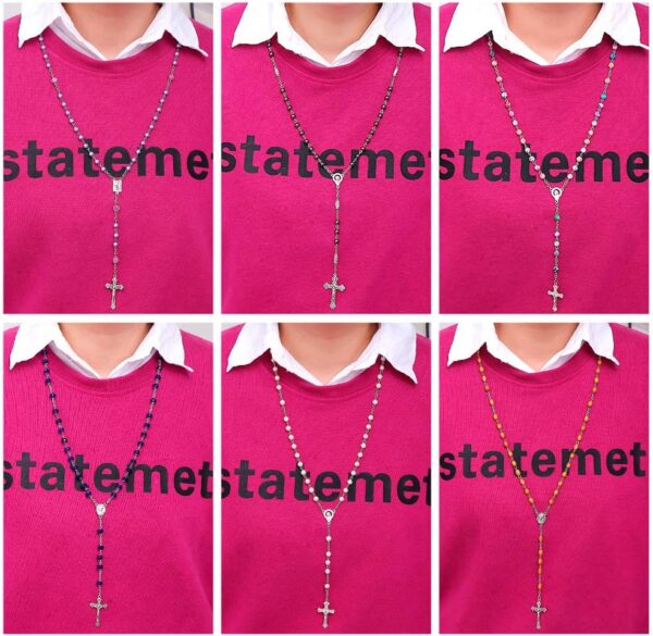 7 PCS Rosary Beads Catholic for Woman - Confirmation Gifts, 7 Day Rosary, Various Styles of Rosary Necklace Set, Cross Rosary Necklace for Women - Image 5