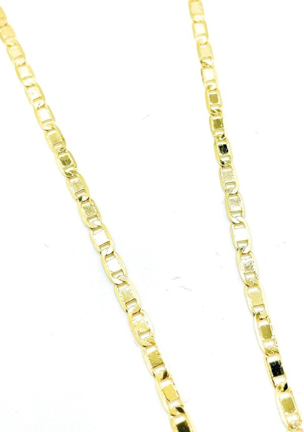 14K Gold Plated Saint Judas Necklace Mariner Link 22" LONG-38x17mm / 14k Baño de oro San Judas Cadena 22" Largo - RAYSET21-G - Image 4