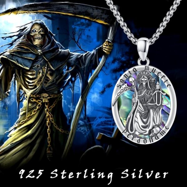 St Michael/St Christoper/St Sebastian/Guadalupe/Guardian Angel/Santa Muerte/Jude/Joseph Pendant Necklace for Men Women 925 Sterling Silver Catholic Religious Protector Amulets Necklaces - Image 2