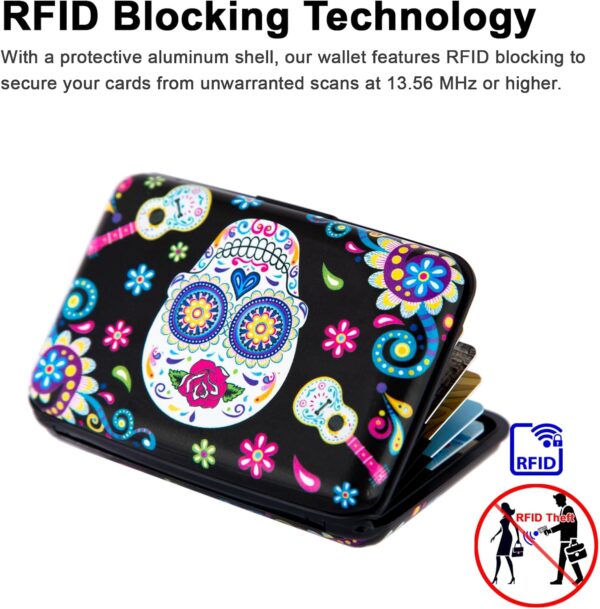 Credit Card Holder Small RFID Blocking Wallet Business Metal Slim Mini Aluminum Hard Case for Women Men - Image 3