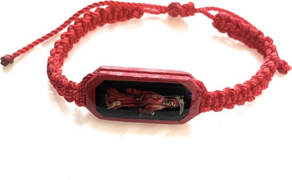 Chavarrieta Red Thread Bracelet Pulsera Roja de hilo de la Santa Muerte, Black - Image 4