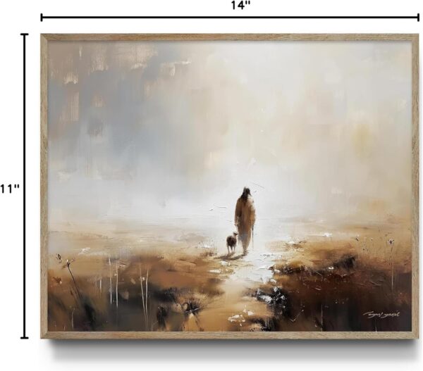 Westbird Jesus Wall Art Jesus Poster - Unframed 11x14 Print - Christian Wall Art, Jesus Pictures for Wall, Christian Posters - Jesus Leaves the 99 Sheep Wall Art, Jesus Painting, Jesus Wall Decor - Image 7