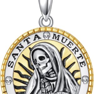 YAFEINI Saint Jude/Saint Jude/Jesus/Saint Benedict/St Michael Necklace 925 Sterling Silver Pendant Religious Protect Jewelry for Women Men