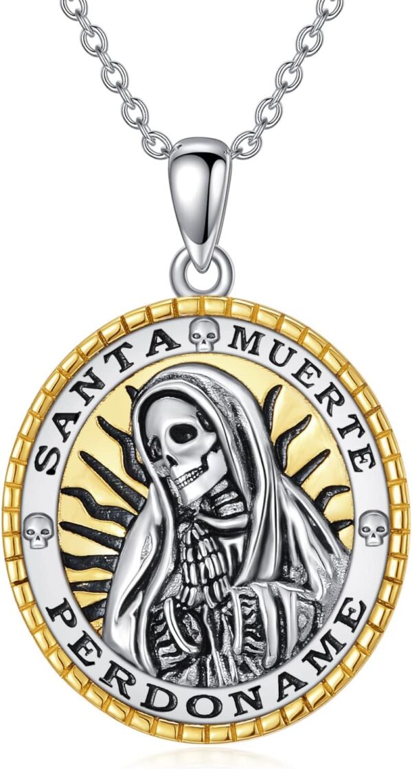 YAFEINI Saint Jude/Saint Jude/Jesus/Saint Benedict/St Michael Necklace 925 Sterling Silver Pendant Religious Protect Jewelry for Women Men