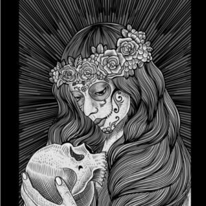 Santa Muerte Sketchbook for Gothic Art, Angel of Death Sketchbook, 8.5 x 11 sketchbook 120 pages