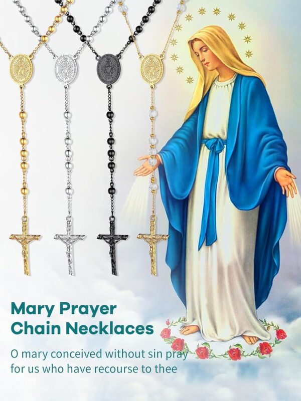 Supcare Rosary for Men Women Catholic Necklace Rosary Beads,Customized (with Gift Packing) - Image 4