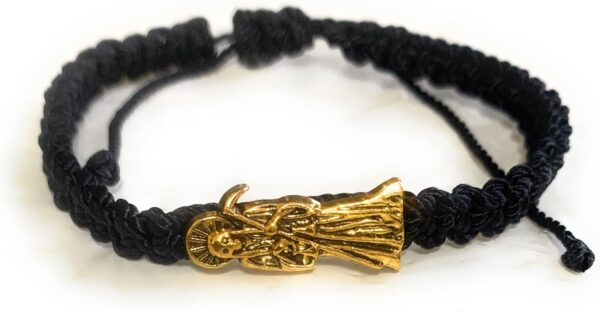 LONTCS Boys' Black and Gold Santa Muerte Bracelet - Image 4