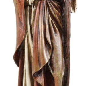 Ebros Gift Apostle Saint Jude Thaddeus with Holy Spirit Fire Wearing Brown Robe Figurine Brother of Jesus Christ Catholic Religious Decorative Sculpture