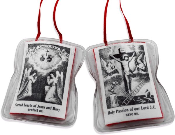 Religious Gifts Red Passion Scapular - 16" Cord - Image 2