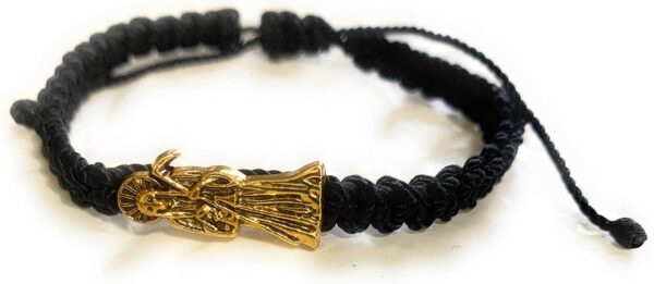 LONTCS Boys' Black and Gold Santa Muerte Bracelet - Image 2
