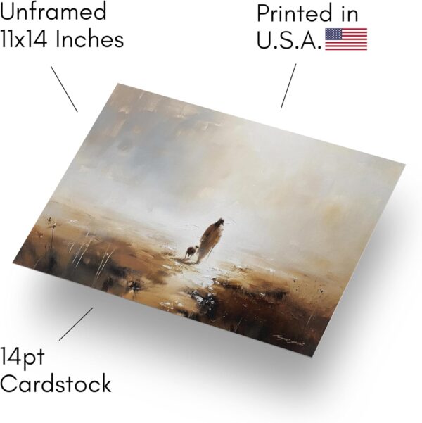 Westbird Jesus Wall Art Jesus Poster - Unframed 11x14 Print - Christian Wall Art, Jesus Pictures for Wall, Christian Posters - Jesus Leaves the 99 Sheep Wall Art, Jesus Painting, Jesus Wall Decor - Image 2