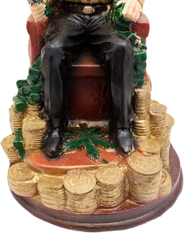 Luz Maria Resin Image Jesus Malverde Sitting 30cm (Golden) - Image 4