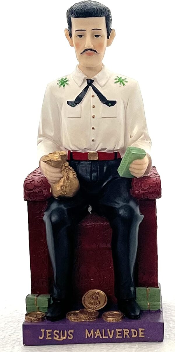 Bust of Jesus Malverde Sinaloa Figurine Mexico Estatua Figure10 Inch Statue