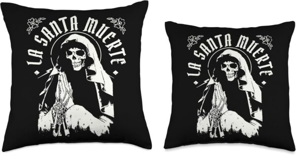 DEATH For Men Women Skull Praying La-Santa Muertes Throw Pillow - Image 3