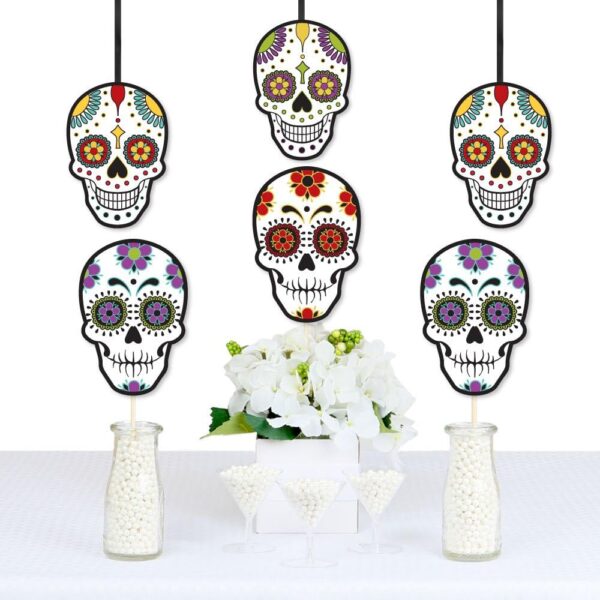 Big Dot of Happiness Day of the Dead - Sugar Skull Decorations DIY Halloween Party Essentials - Set of 20 - Image 2