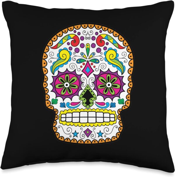 Dia de los Muertos Art Throw Pillow