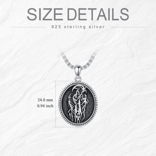 Saint Jude/Serenity Prayer/Jesus/Knights Templar/Michael/Francis/Virgin Mary/Benedict Necklace 925 Sterling Silver Amulrt Medal Pendant Jewelry Thanksgiving Day Gifts for Men Women - Image 3