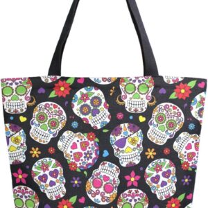 Chic Lifelike Pattern Extra Large Shoulder Tote Bag for Beach Travel Weekender Gym Grocery Shopping