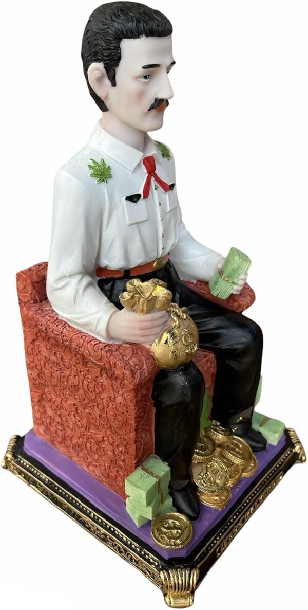 Statues MAS-Collectible 10 inch Jesus Malverde Angel of The Poor Sinaloa Religious Figurine Mexico Decor 10" Tall - Image 3