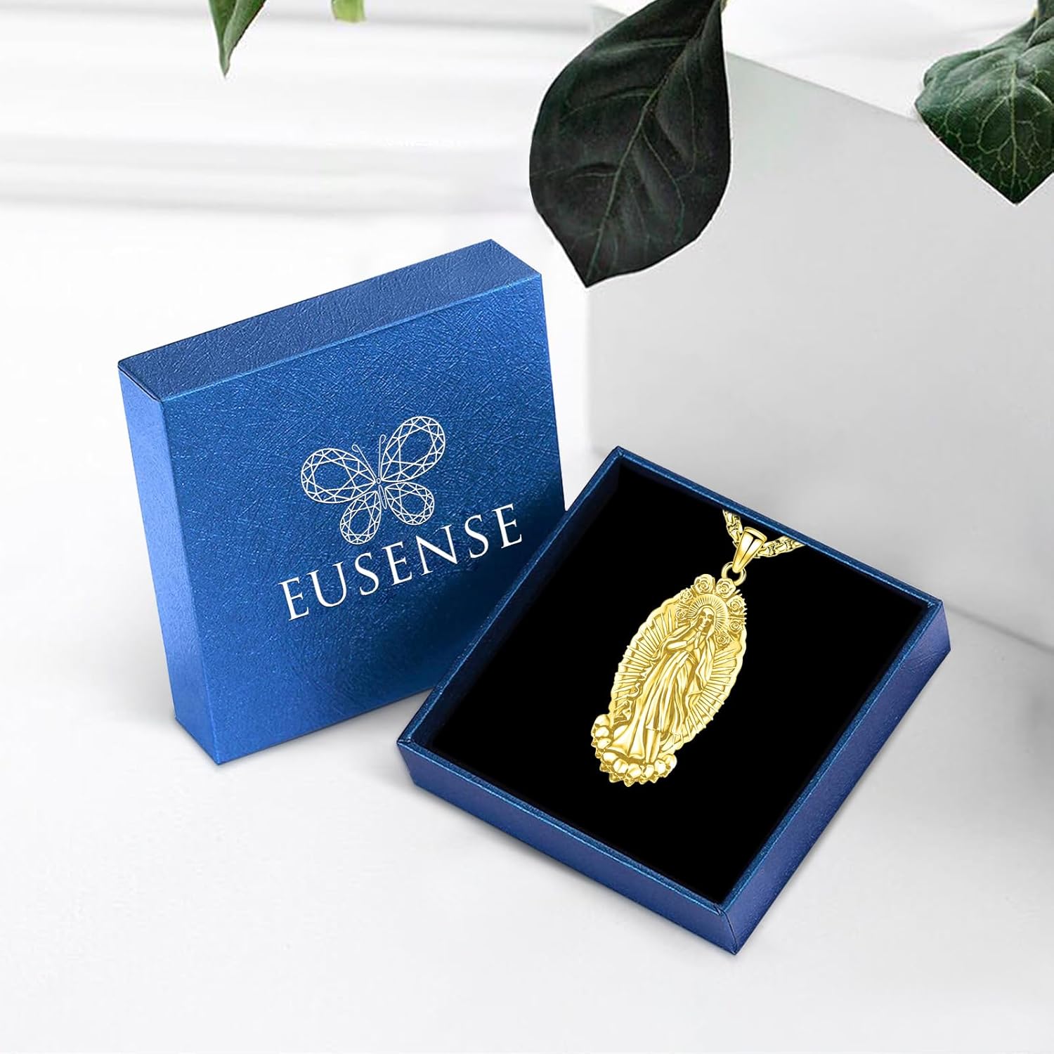 Eusense La Santa Muerte Necklace for Men Women Sterling Silver 925 Gold 14K Skull Necklaces Pendant Grim Reaper Jewelry - Image 5
