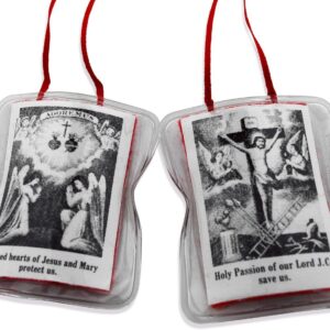 Religious Gifts Red Passion Scapular - 16" Cord