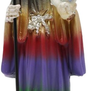 Cannan Mini Santa Muerte Base de Monedas Con Bola De Cristal 5" Coin Base Holy Death Grim Reaper Skull Skeleton Seven Powerful Colors Robe