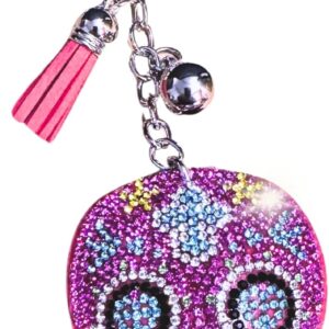 Popfizzy Rhinestone Keychains for Women and Girls, Bling Backpack Keyring, Cute Purse Charms, Cool Key Fob, Fun Keychain Gift