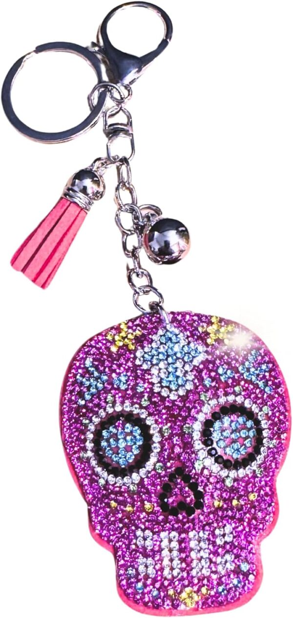 Popfizzy Rhinestone Keychains for Women and Girls, Bling Backpack Keyring, Cute Purse Charms, Cool Key Fob, Fun Keychain Gift