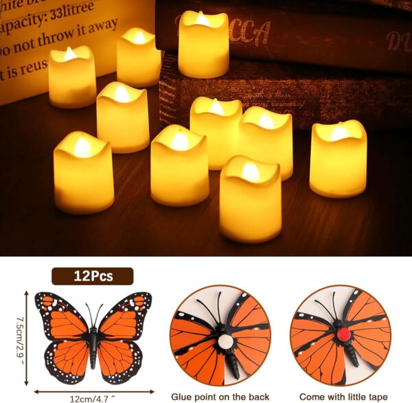 83pcs Dia De Los Muertos Decorations Ofrenda Kit - Day of the Dead Altar Decor Set,2 Marigold Garland 30 Marigold Flowers & Stems,Table Runner,12 Monarch Butterfly 6 Candle (table runner-Skull) - Image 5