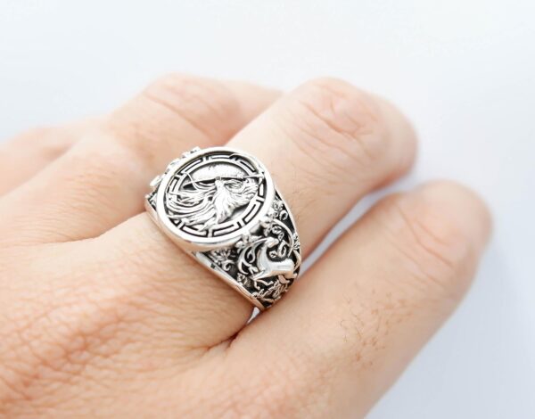 925 Sterling Silver Santa Muerte Ring Skull Jewelry Size 6-15 - Image 7