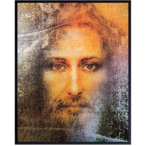 Jesus Christ Wall Art - Jesus Wall Decor - Religious Christian Room Decor for Bedroom, Home, Church - Catholic Gifts - Inspirational Gift for Pastor, Priest, Ordained Minister - Picture Poster