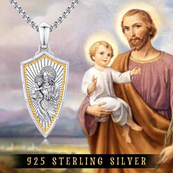 Gold Religious Necklace for Men Saint Michael/Christopher/Judas/Benedict/Joseph/Jude Pendant Religious Jewelry Gifts for Talisman Amulet - Image 7