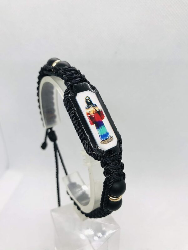 Santuario Jewelry Handmade Holy Death Black bracelet Santa Muerte 7 potencias pulsera reversible doble hecha a mano - Image 7