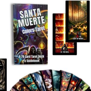 Santa Muerte Tarot - 78 Card New Deck with Guidebook - Beginner & Expert Tarot Readers - Santa Muerte Robe Colors
