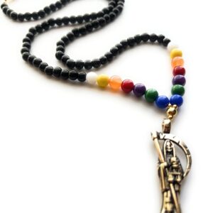 Chavarrieta Holy Death’s 7 powers rosary. Rosario 7 potencias de la Santa Muerte.