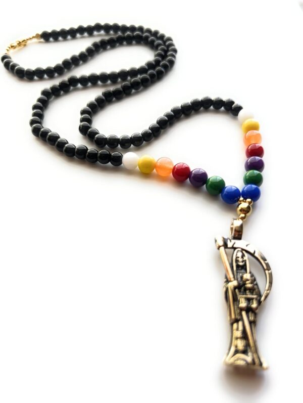 Chavarrieta Holy Death’s 7 powers rosary. Rosario 7 potencias de la Santa Muerte.