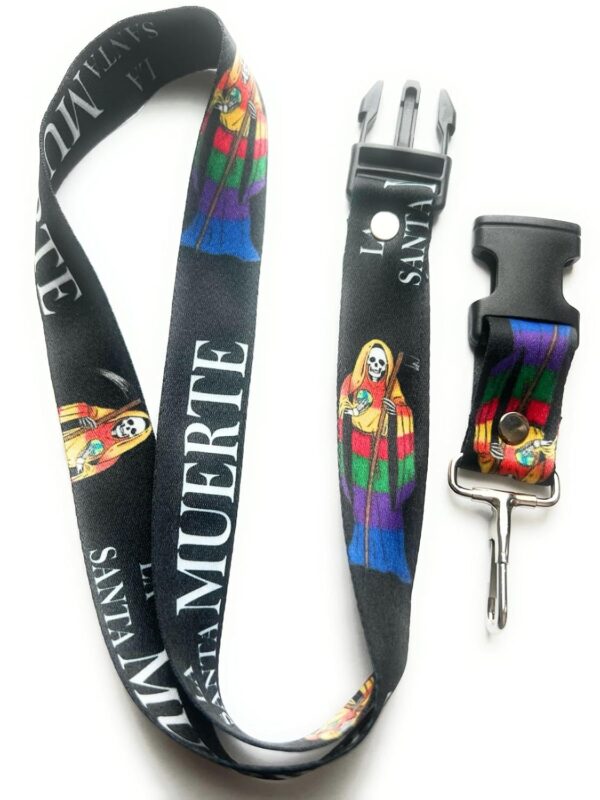 Santa Muerte Keychain Lanyard