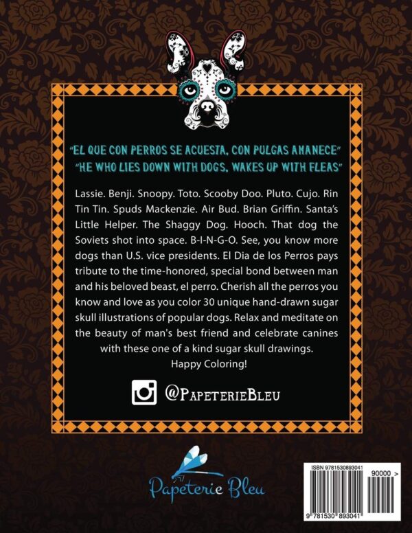 Dog Sugar Skull Coloring Book: Dia de Los Perros - Image 2