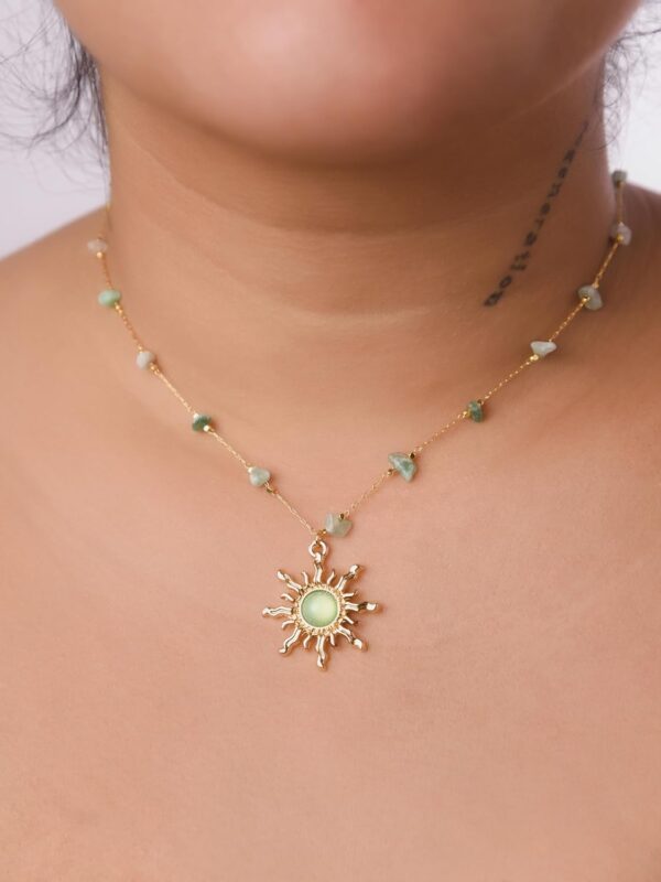Sacina Sun Choker Necklace, Natural Crystal Necklace, Boho Hippie Jewelry, Christmas Jewelry Gift For Women - Image 2