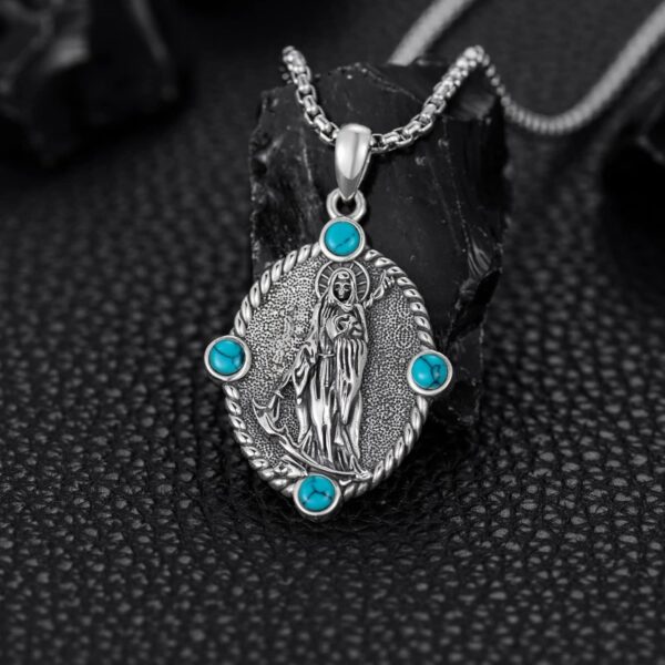 Seiyang Saint Necklace 925 Sterling Silver Patron Amulet Medal Jewelry for Men Women (with Gift Box) - Image 6