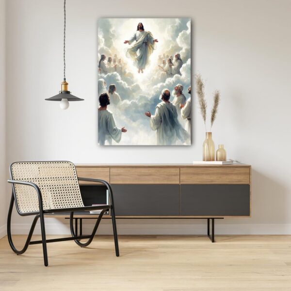 Advent Divine Mercy Jesus Savior Wall Art - Scripture Christian Home Decor with Matthew 1:23 Painting Catholic Prayer Corner Display Canvas Poster - Image 5